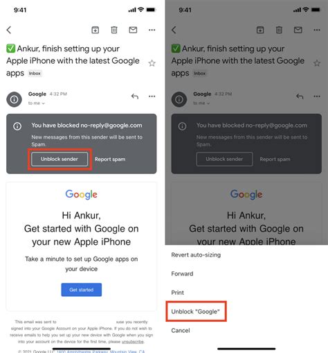 how to unblock sss in gmail